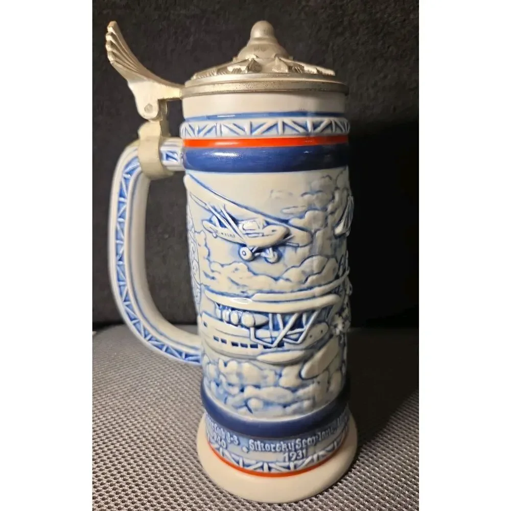 Vintage Collectible 1981 Avon Ceramarte Beer Stein Airplane Mug - Made in Brazil